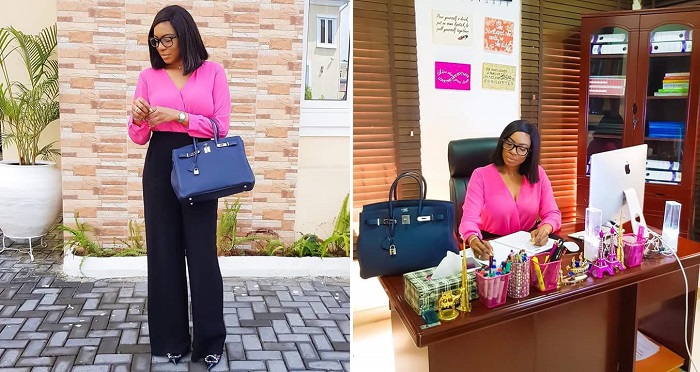 Actress, Chika Ike Flaunts Her Newly Acquired Hermes Bag In Lovely New Photos.
