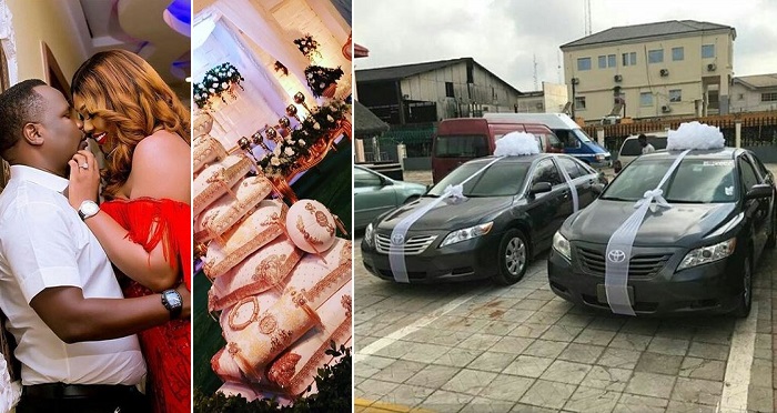 Wow! Nigerian Couple Give Out Brand New Cars As Souvenirs At Their Wedding.