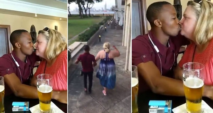 Nigerian Guy Packs PDA With His ‘Oyinbo’ Lover. (Video)
