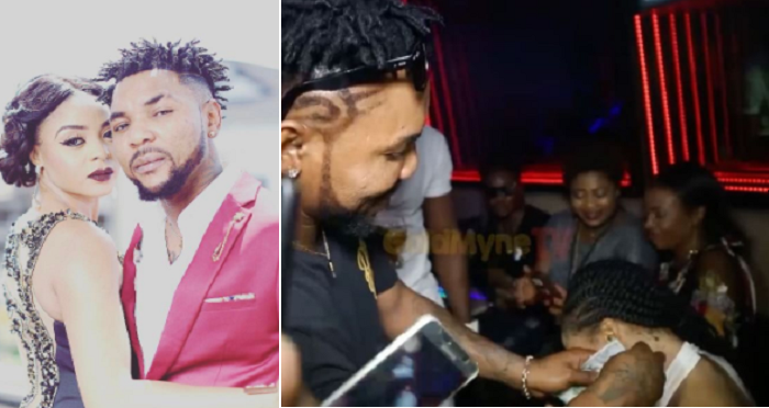 Oritsefemi Sprays Wife