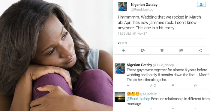 Nigerian Couple Who Were Together For Six Years Break Up Barely 6 Months After Their Wedding.