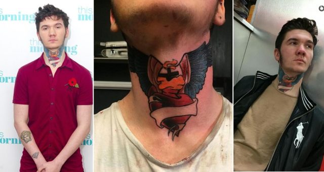 21-year-old huge neck tattoo