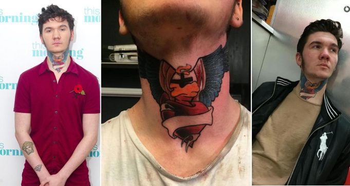 21-year-old huge neck tattoo
