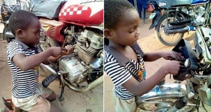 8-Year-Old Boy Owns Motorcycle Repair Workshop