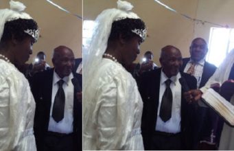 95 year old man finally gives 70 year old wife dream wedding