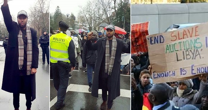 Nigerian Citizen Diplomat, Jace Owie Leads Thousands March Protest In Germany To End Slavery/Killings Of Africans In Libya. (Photos)