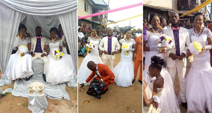 More Photos From Wedding In Abia Where One Man Married Two Wives The Same Day.
