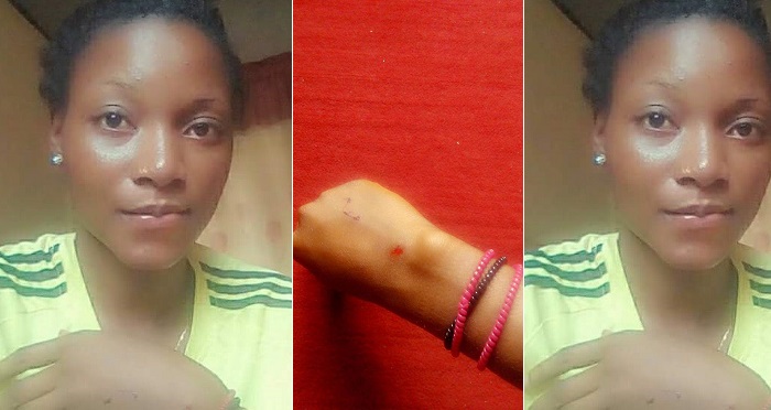 Lady Narrowly Escapes Being Crushed To Death After Falling Out Of A Moving Bus In Anambra.