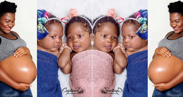 Nigerian lady welcomes twins
