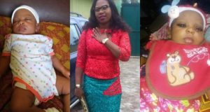 Nigerian lady gives birth