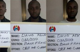 Three internet fraudsters