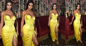 Kim Kardashian flaunts
