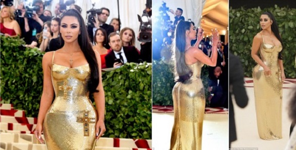 Kim Kardashian glitters