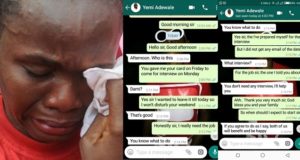 Nigerian lady shares chat