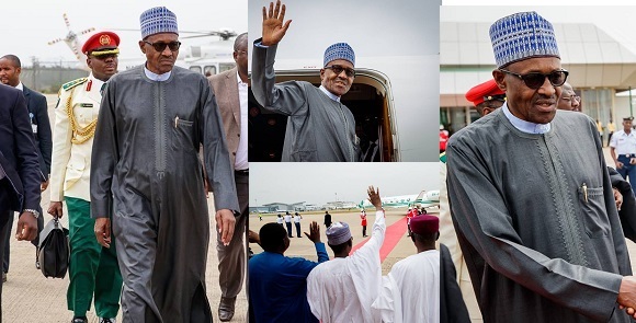 President Buhari departs Abuja