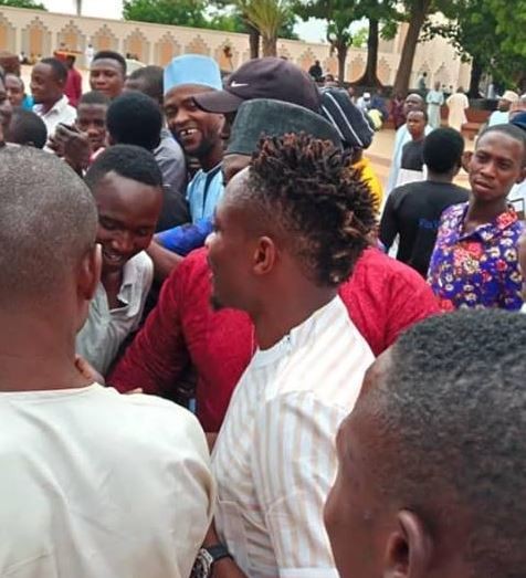 Football fans mob Ahmed Musa