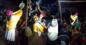 Female evangelist lifting