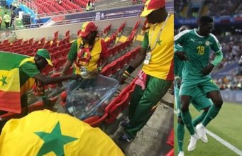 Senegal fans clean