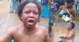 Woman stripped unclad