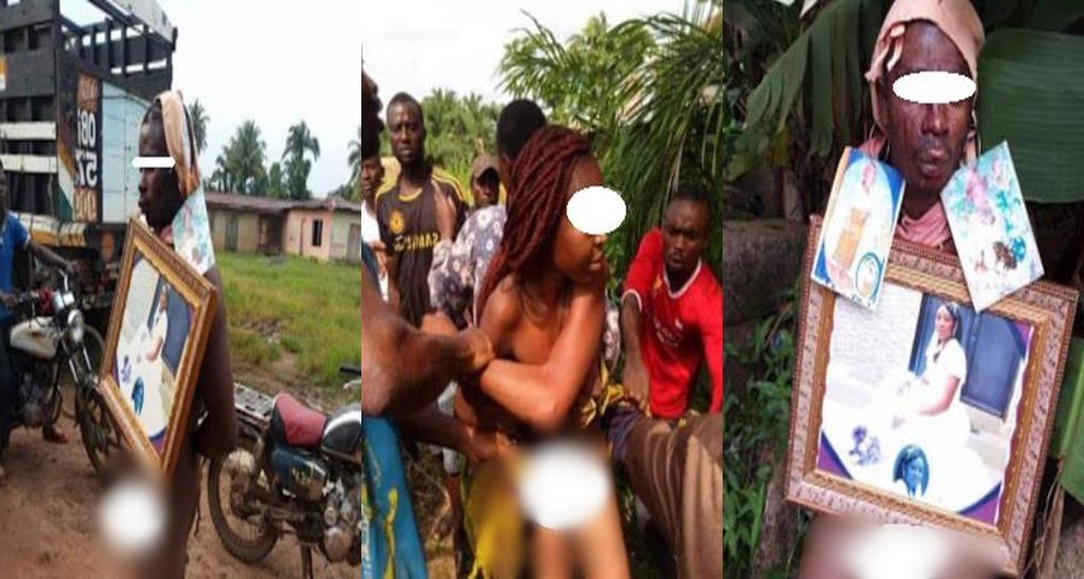 Married lady and her ex paraded after they were caught having s*x in Enugu (Photos)