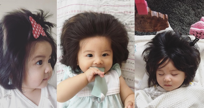 Six-months-old baby breaks the internet with her incredible hair (Photos)