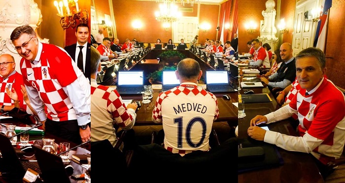 Croatian politicians wears country Jersey to work (Photos)