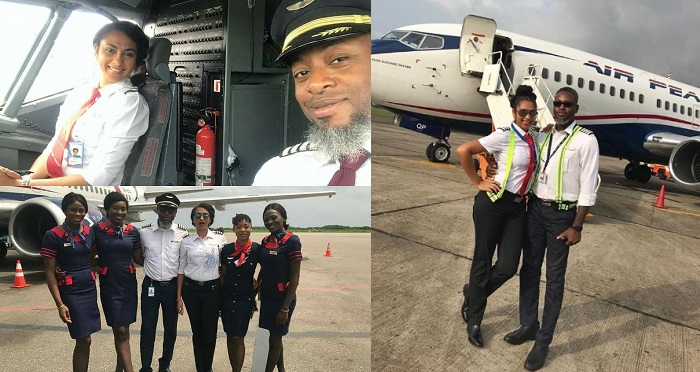 Akwa Ibom first female pilot celebrates 10th wedding anniversary with her co-pilot husband (Photos)