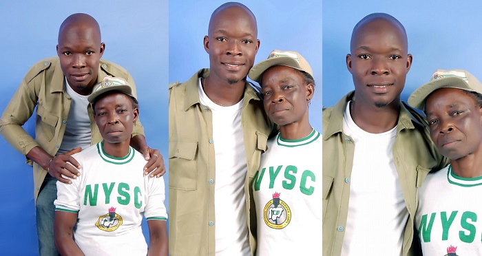Youth corps member appreciates his mother in a lovely way as he passes out (Photos)