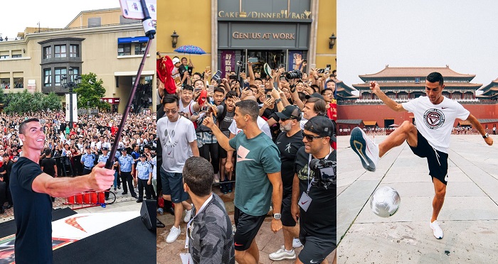 Cristiano Ronaldo worshiped by fans as he touches down China (Photos)