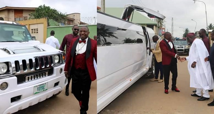 Bishop Tom Samson arrives Egbeda in his N80 million stretched Hummer limousine (Photos)