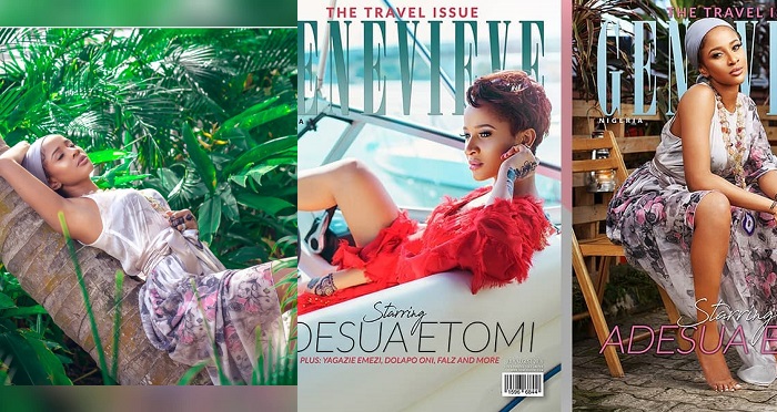 Another stunning photo of Adesua Etomi from her Genevieve Magazine shoot