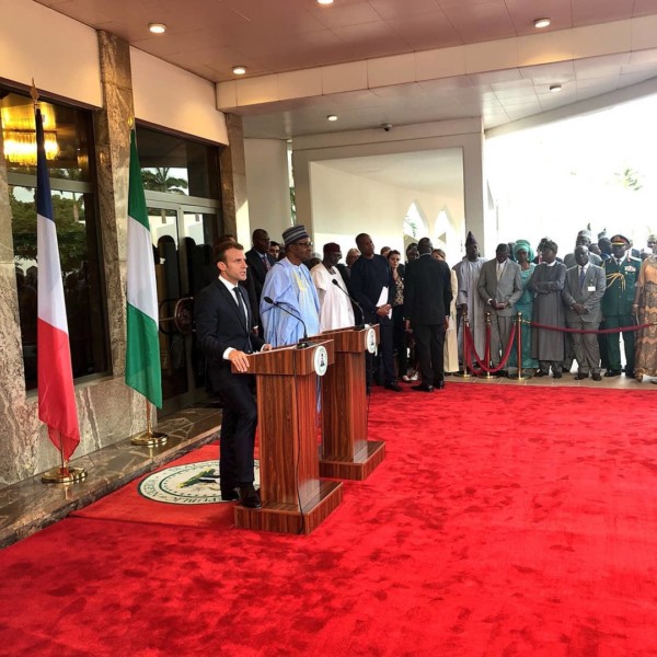 French President Emmanuel Macron visits President Buhari