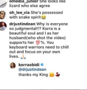 Korra Obidi shares semi-nude dance video, husband fights trolls (Video