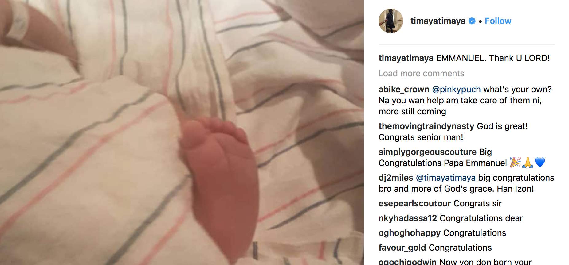 Timaya welcomes son