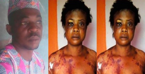 man arrested beating wife