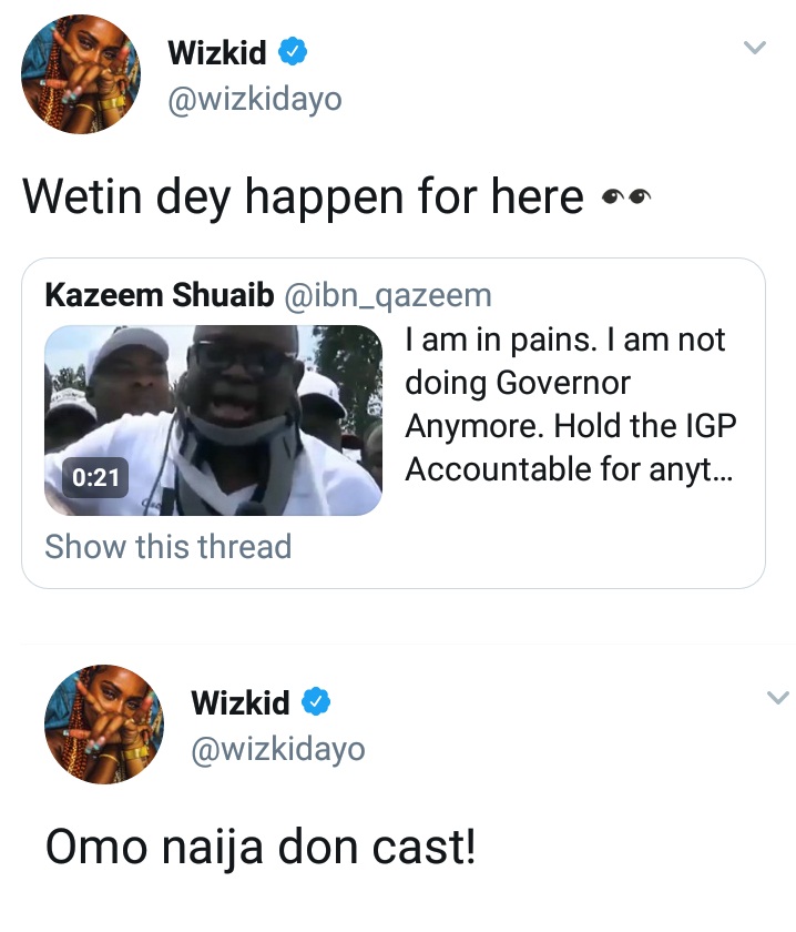 Wizkid Reacts