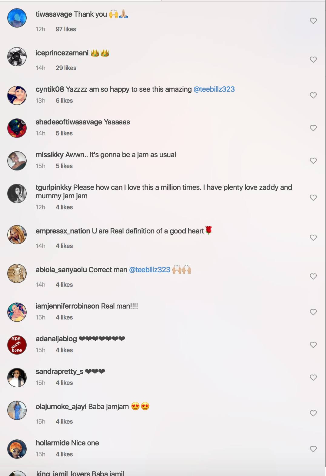 TeeBillz Supports Tiwa Savage