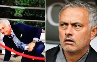 Jose Mourinho Suffers Embarrassing Fall