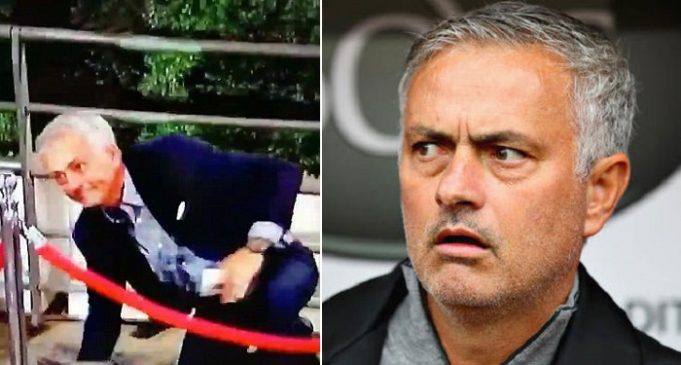 Jose Mourinho Suffers Embarrassing Fall