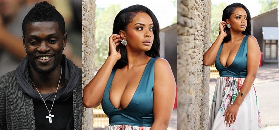 Emmanuel-Adebayor Dillish Mathews Flaunts Cleavage