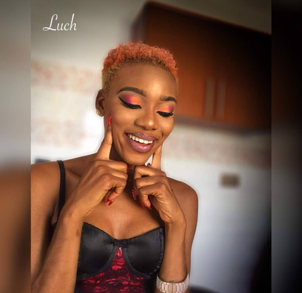 New makeup photos of Nigerian porn star Savage Trap Queen as she teases