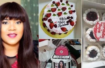 Toyin Abraham Shows Off Birthday Cakes