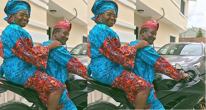 Elderly Couple Stunt On A Powerbike In Viral Wedding Anniversary Photo
