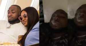 Davido seen smoking