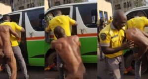 driver strips naked
