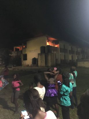 Fire guts female hostel