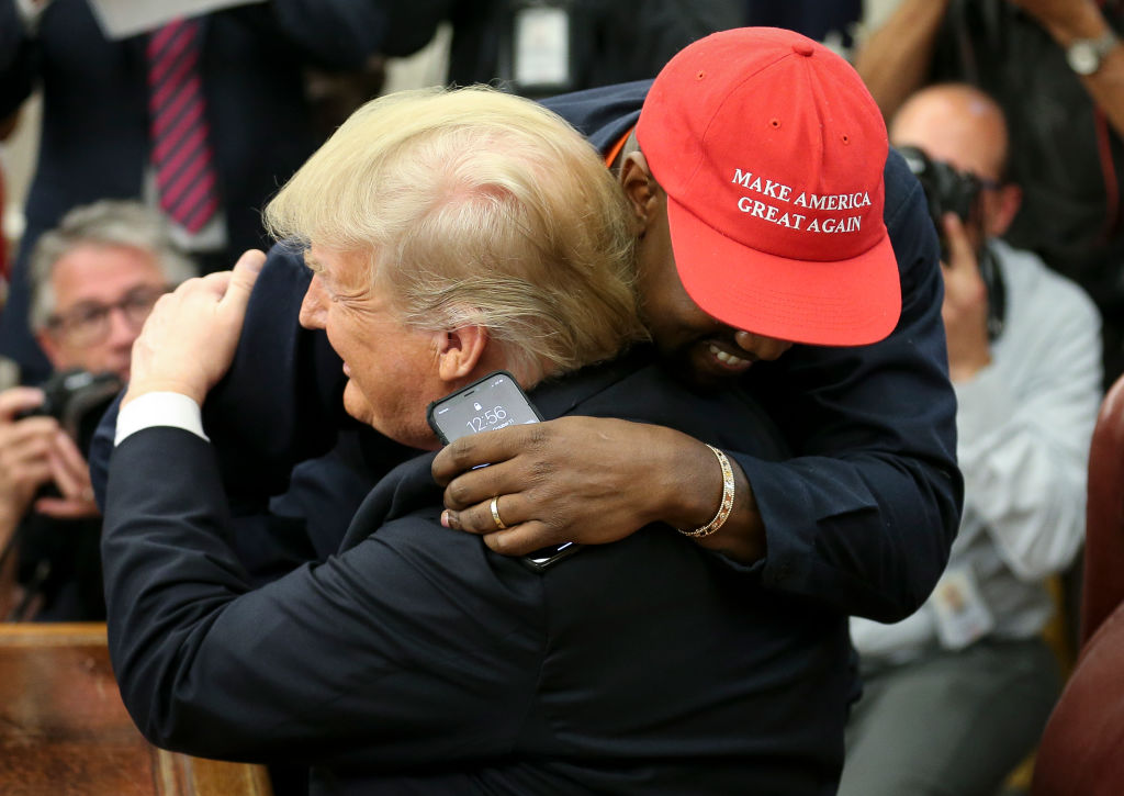 Kanye West meets President Trump