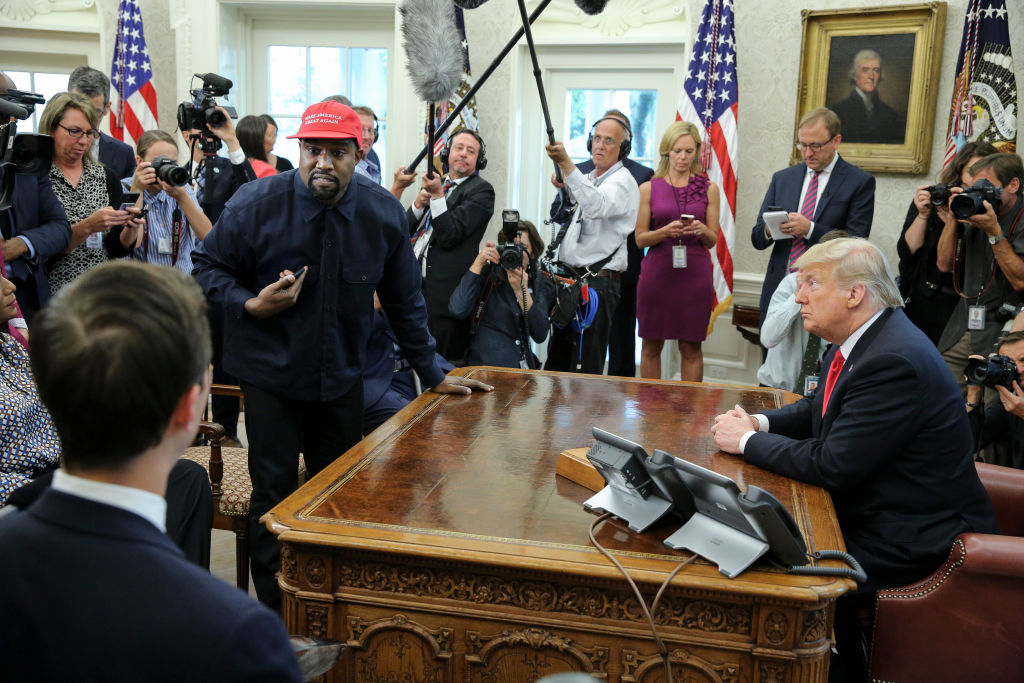 Kanye West meets President Trump