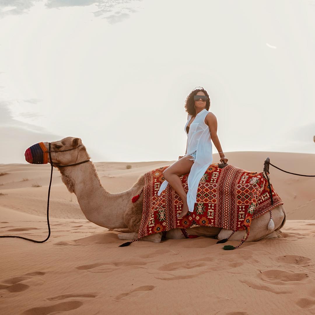 Toke Makinwa rides camel