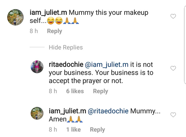 Rita Edochie fires back